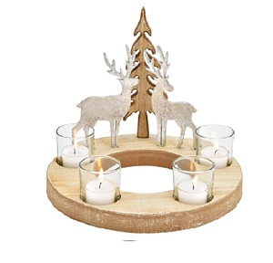 Guirnaldas de Adviento recién llegadas de la mejor calidad con ciervos, lo mejor para decoración navideña con color plateado y tamaños de 39x8x39cm - Product Image 4