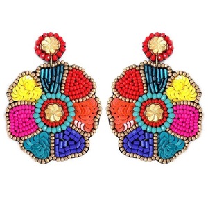 ต่างหูแฮนด์เมดลายฟุตบอลน่ารัก งานปักลูกปัดแก้ว ดีไซน์วันแข่งขัน  ปรับแต่งโลโก้ได้  JAVED HANDICRAFTS รุ่น JH-2044 - Product Image 5