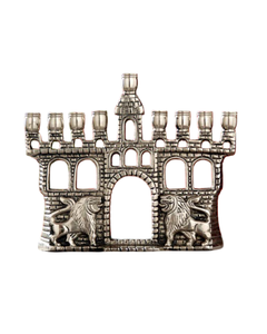 Chandelier en laiton Menorah Judaica Menorah Chanukah Menorah décoratif Menorah fait à la main Candélabre juif pour l'éclairage des fêtes - Product Image 6