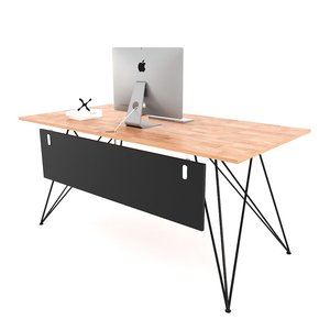 Minimalist Design Office/Bedroom <b>Computer</b> <b>Table</b> 140x80cm Powder-Coated Steel Legs BGD68061 - Product Image 2