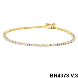 Elegant 14K Yellow Gold Rhodium Plated 1.24CTW Real Brilliant Cut Diamond Fine Jewelry Bracelet Luxury Daily Wear for <b>Men</b> Women - Product Image 2