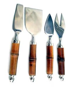 Juego de queso con mango de madera de mango con cortador de queso de calidad superior para uso doméstico en la cocina accesorios cuchillo de queso - Product Image 1