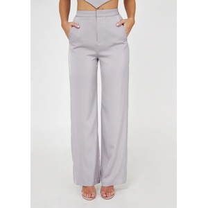 Pantalons pour femmes durables respirants pleine longueur coton mélangé décontracté droit pantalons et pantalons pour femmes - Product Image 1