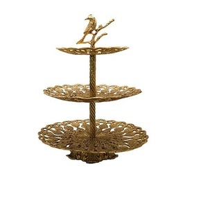 Soporte de pastel de acabado antiguo usado para bodas y eventos, soporte de pastel de Metal de diseño glorioso, soporte de servidor de pastel de forma redonda - Product Image 6