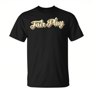 T-shirt promotionnel style vintage Fair Play Retro Art Baseball Font Tank Top pour hommes/femmes - Product Image 3