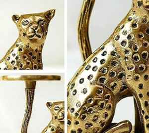 Aluminium Jaguar Pillar <b>Candle</b> Holder For Home Decor Handmade Stand for Christmas & Festival High Quality <b>Candle</b> Holder - Product Image 4