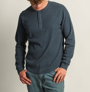 T-shirt pour homme à manches longues boutonné en coton 100% anti-froissement pour l'automne - Haute qualité, commandes en gros personnalisables - Product Image 3