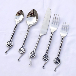 Juego de cubiertos de acero inoxidable de estilo elegante personalizado al por mayor, cubiertos de oro occidental para el hogar, cocina, Hotel, restaurante, vajilla - Product Image 2