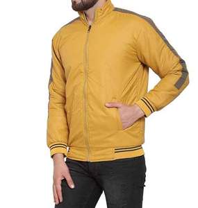OEM Customized Mustard <b>Puffer</b> <b>Jacket</b> High Quality Design Hooded Long Full Zipper 2 Side Zipper Pockets <b>Light</b> Fabric Arm Pennal - Product Image 6