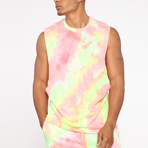 New Arrival Custom Logo Printed <b>Gym</b> Wear Sports Tank Top Stylish Tie Dye <b>Gym</b> Singlet <b>Vest</b> for <b>Men</b> - Product Image 6
