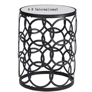 Mesa auxiliar antigua con tapa de mármol - Product Image 1