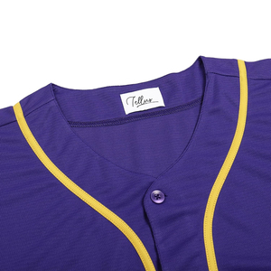 Jersey de béisbol para hombre de último diseño a precio barato Color sólido tamaño personalizado sublimación camiseta de béisbol uniformes - Product Image 3