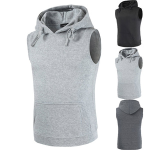 Débardeur de sport sans manches pour hommes, de course à capuche, de sport, de bricolage, avec impression personnalisée et nouveau design - Product Image 2