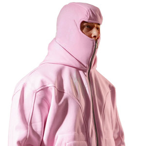 Sweat à capuche cagoule intégrale pour homme avec logo personnalisé OEM, poche kangourou, occultant, 100% coton, hiver - Product Image 6