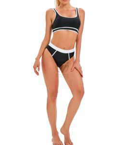 Custom One-piece Solid Brazilian Swimwear Set Women's Beachwear Sexy Deep V Neck Micro Bra Spandex/Polyester 1 Piece - Product Image 6