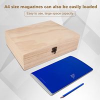 Boîte en bois inachevée avec couvercle à charnière pour artisanat 12 "X 9.2" X 3.3 "Organisateur de stockage de bijoux à bricoler soi-même Boîte en pin non peinte