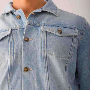 Quantité en vrac vêtements décontractés à manches longues hommes veste en jean/hiver chaud couleur unie hommes veste en jean à vendre - Product Image 5