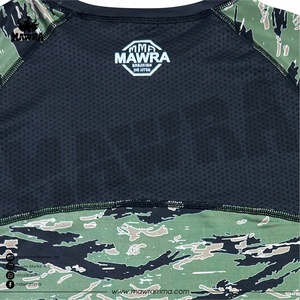 Custom Tiger Camo MMA <b>Rashguard</b> 4-Way Stretch Vented Mesh Panel <b>BJJ</b> Short Sleeve Quick Dry Sublimation Grappling Training Wear - Product Image 5