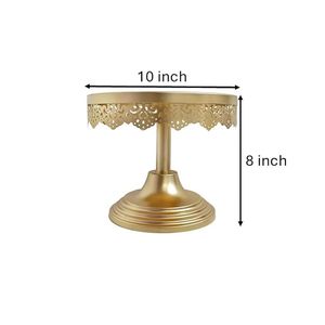 White Finish Aluminum <b>Cake</b> <b>Stand</b> With Handcrafted Design Ideal For Rustic Themed Parties Weddings And Gatherings - Product Image 5