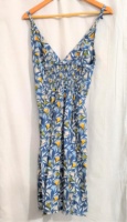 Robes pour femmes américaines sans manches à bretelles spaghetti en coton écologique, imprimées, mignonnes, élégantes, longueur genou, coupe trapèze