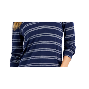 Top da Donna Charter Club Blu con Collo a V e Risvolto Asimmetrico in Maglia, Casual, Taglia XL Disponibile per Ufficio - Product Image 2
