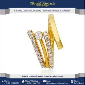 Quality Assured Pure Yellow Gold Wedding <b>Ring</b> For Bridal Betrothal with <b>Diamonds</b> <b>Ring</b> At Best Price By Supplier - Product Image 5
