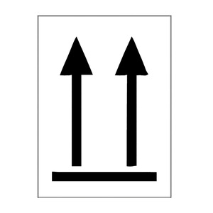 Etichette di spedizione "Simbolo sopra! = This Way Up" – pellicola adesiva in PVC / etichetta singola - Product Image 1