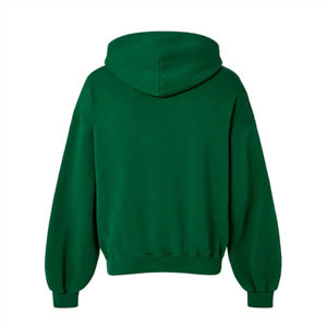 Sudadera con capucha de felpa francesa desgastada de gran tamaño de 100% algodón con logotipo personalizado con dobladillo crudo y logotipo bordado para hombre de invierno - Product Image 2