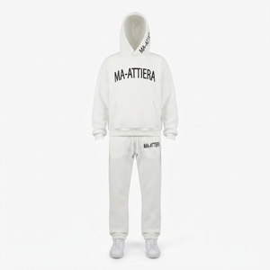 <b>Womens</b> <b>White</b> Fleece Hoodie <b>Tracksuit</b> Set Pullover Sweatshirt Jogger Pants Matching Casual Sportswear Loungewear - Product Image 3