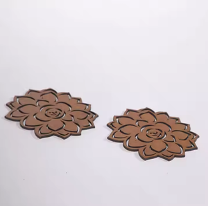 จานรองแก้ววอลนัททันสมัยที่ทำจากไม้มะม่วงธรรมชาติและไม้อะคาเซียทำด้วยมือและตกแต่งโต๊ะอย่างเรียบง่าย - Product Image 5