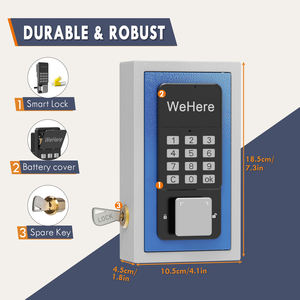 WeHere Key Lock Box Montado en la pared, Smart Key Safe, Digital Key Cabinet, Gran Almacenamiento de llaves de seguridad para casa, oficina - Product Image 3