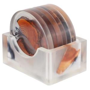 Best Price Custom Resin <b>Wood</b> Drink Coasters Unique and Functional <b>Table</b> Decoration & Accessories <b>Mats</b> & Pads - Product Image 1