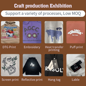 เสื้อสเวตเตอร์คอกลมมีฮู้ดเสื้อครอปสีเขียวตัวอักษรเทอร์รี่ออกแบบได้ตามต้องการสำหรับฤดูหนาว - Product Image 6