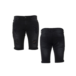 Shorts en jean pour homme tendance et de haute qualité, avec plusieurs poches, style décontracté d'été, taille élastique et tissu respirant - Product Image 1