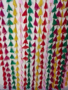 Personalizable colgante borla guirnalda reutilizable tela telón de fondo para la decoración del hogar y eventos - Product Image 3