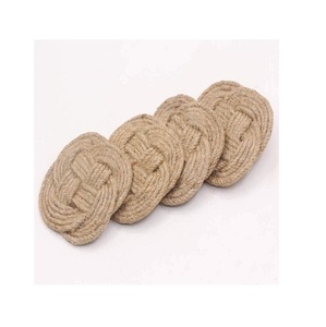 Tasse à thé tissée en corde de Jute naturelle faite à la main, tasse et bouteille en verre résistant à la chaleur et sous-verres absorbés d'eau, ensemble de 4 pièces - Product Image 6