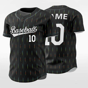 Maillot uniforme de baseball respirant à séchage rapide de couleur personnalisée à la mode 100% polyester vente en gros OEM Logo personnalisé unisexe adulte - Product Image 3