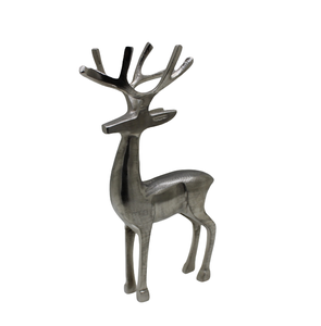 Renne en aluminium de conception unique noir brut avec texte en or pour la décoration de Noël de table de renne décorative de Noël - Product Image 5