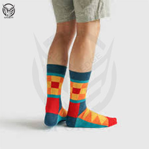 Calcetines Personalizados OEM, Calcetines de Diseño con Bordado de Flores para Hombre, Logotipo Personalizado, Calcetines de Algodón para Mujer - Product Image 2