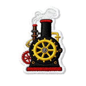 Custom Embroidery Patches for Uniforms-Steam Locomotive Train Engine Design Alphabet Eco-Friendly Chenille <b>Iron</b> Backing Retro - Product Image 1
