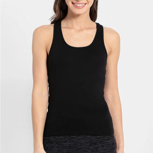 Factory Oem Custom Workout Tank Tops para ropa de mujer Nueva moda de punto Tallas grandes Algodón Fibra de bambú Camisetas sin mangas para mujer - Product Image 3