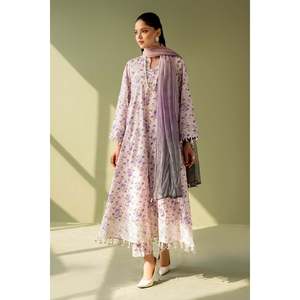 Ensemble de costume pour femme en tissu lawn brodé et imprimé SF-4168 - Product Image 1