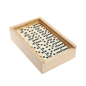 Juego de dominó de 28 piezas hecho de madera de alta calidad para niños, juego estilo rompecabezas, dominó de madera de 28 piezas para Aprendizaje Temprano - Product Image 3