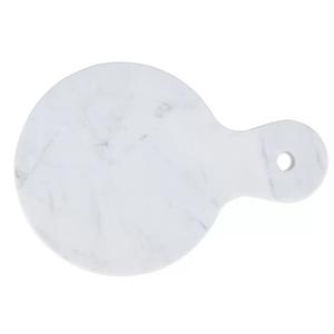 Hot Selling Round Decorative White Marble And Wooden <b>Tray</b> With Metal Handles On Sale - Product Image 5