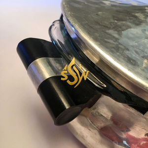 Durable Stainless Steel Indian Hammered Casserole Pot Non-Stick Interior Hand Grip With Black Color Handle for Food Soup Serving - Product Image 3