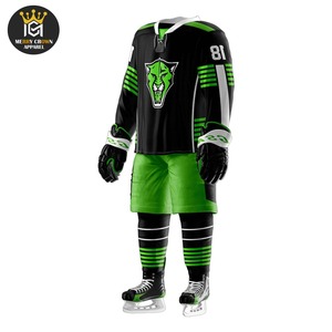 Uniforme de hockey sur glace en polyester 100% de conception la plus populaire pour adultes ensembles de taille plus - Product Image 4
