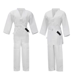 Venta caliente personalizado algodón manga larga Taekwondo uniforme al por mayor desgaste de artes marciales - Product Image 5