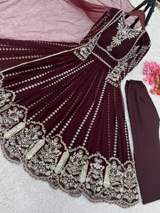 Lancement de la nouvelle robe de travail de séquence de broderie lourde avec entièrement cousue et Dupatta - Product Image 3