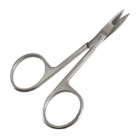 Ciseaux à ongles en acier inoxydable MEDISTAR MI-17, lame droite, pointe aiguisée, ciseaux à cuticules, manche en plastique, pour droitiers