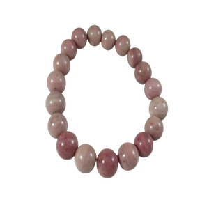 Pulsera elástica de almidón de Rodonita Hermosa calidad superior Piedras preciosas talladas Amor Hermosa calidad superior Rosa natural - Product Image 1